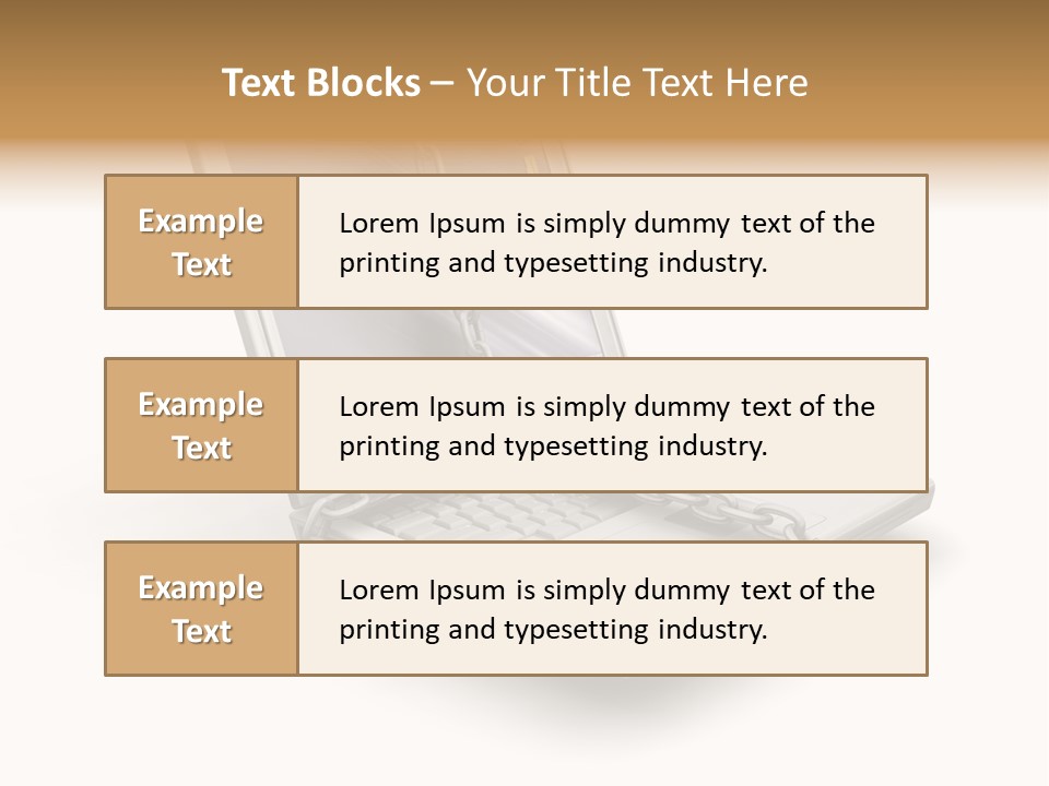 Secure Laptop White PowerPoint Template