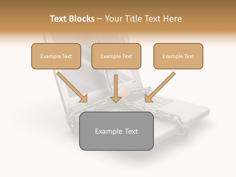 Secure Laptop White PowerPoint Template