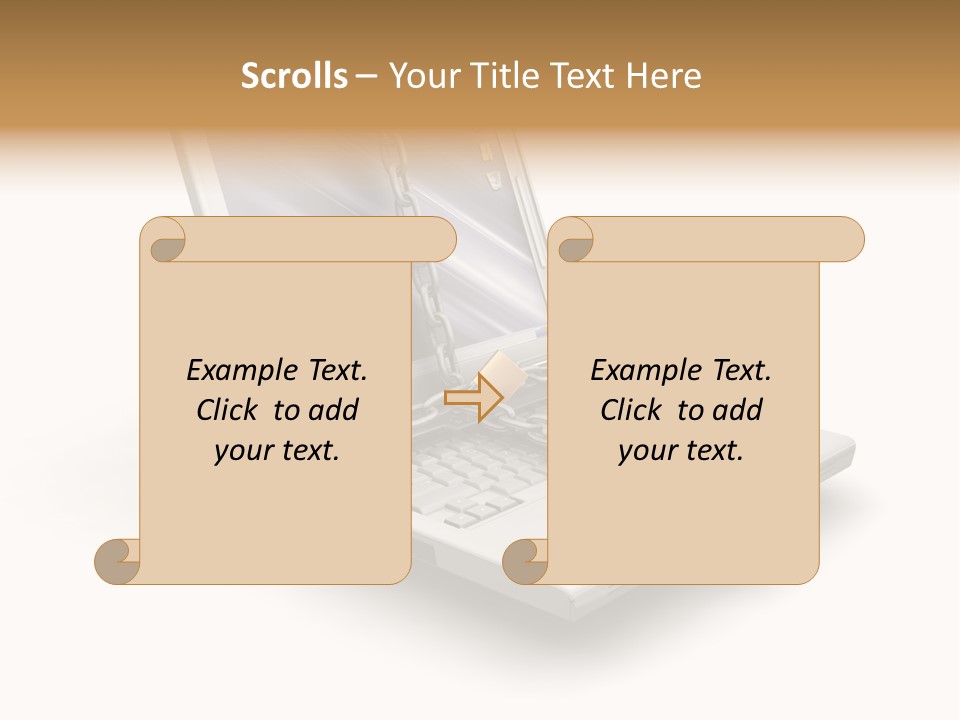 Secure Laptop White PowerPoint Template