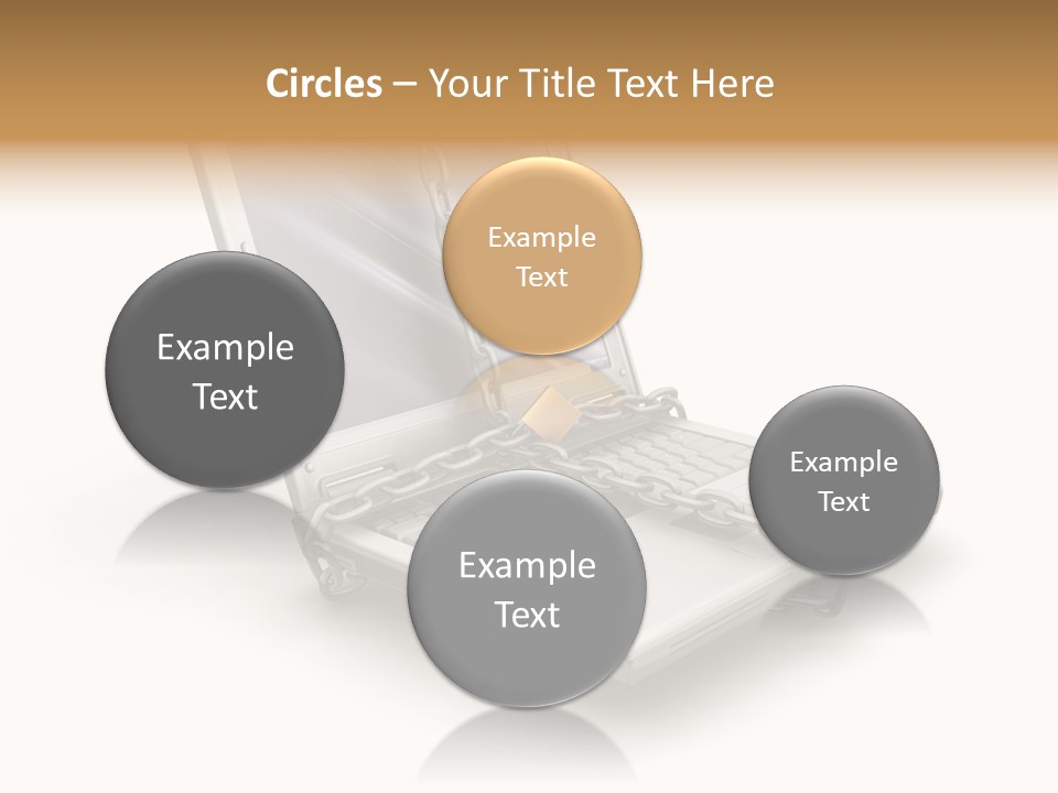 Secure Laptop White PowerPoint Template