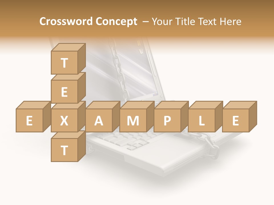 Secure Laptop White PowerPoint Template