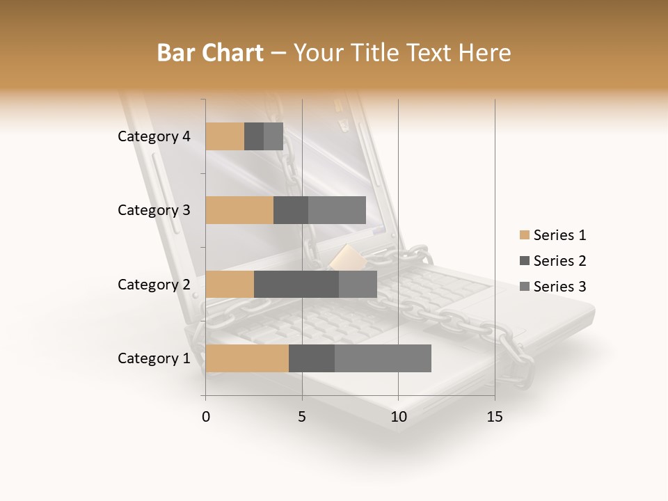Secure Laptop White PowerPoint Template