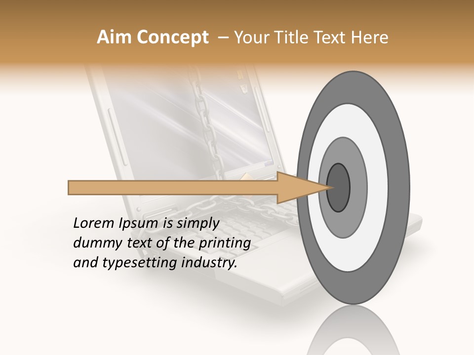 Secure Laptop White PowerPoint Template