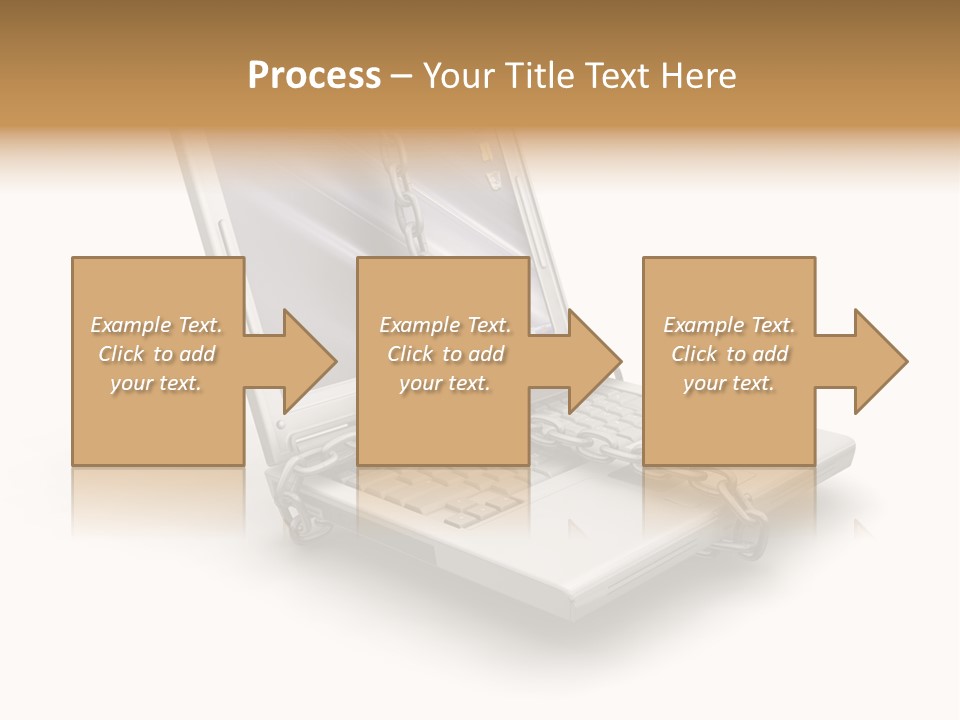 Secure Laptop White PowerPoint Template