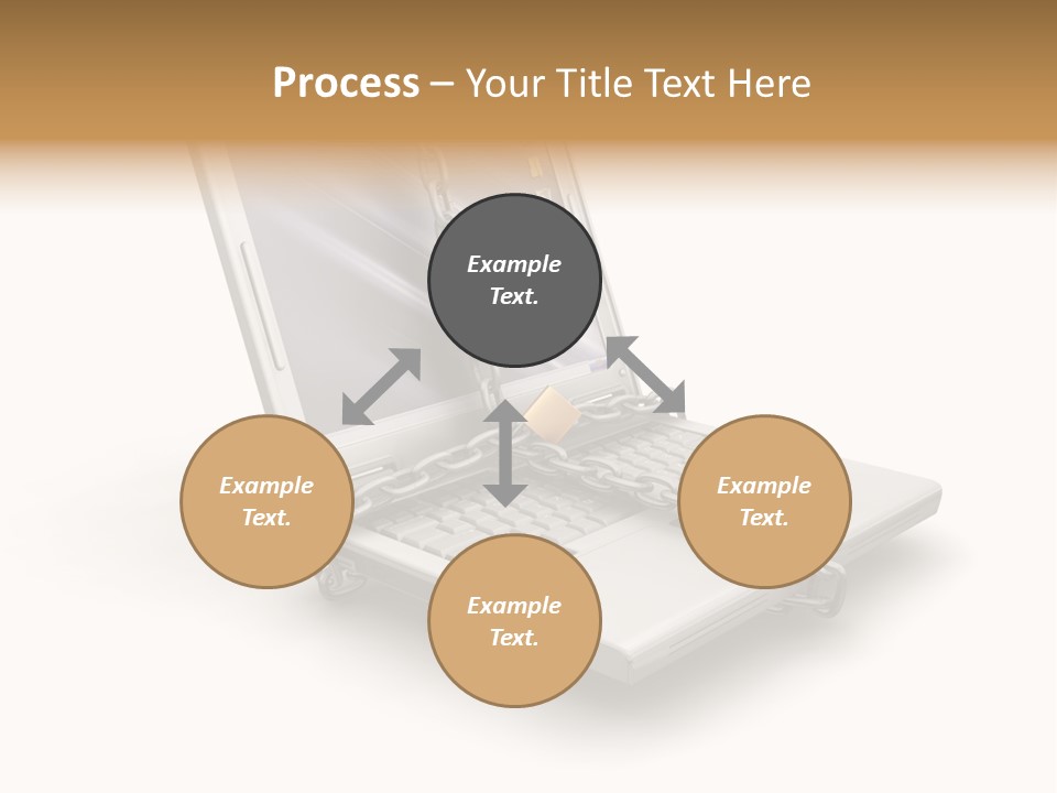 Secure Laptop White PowerPoint Template