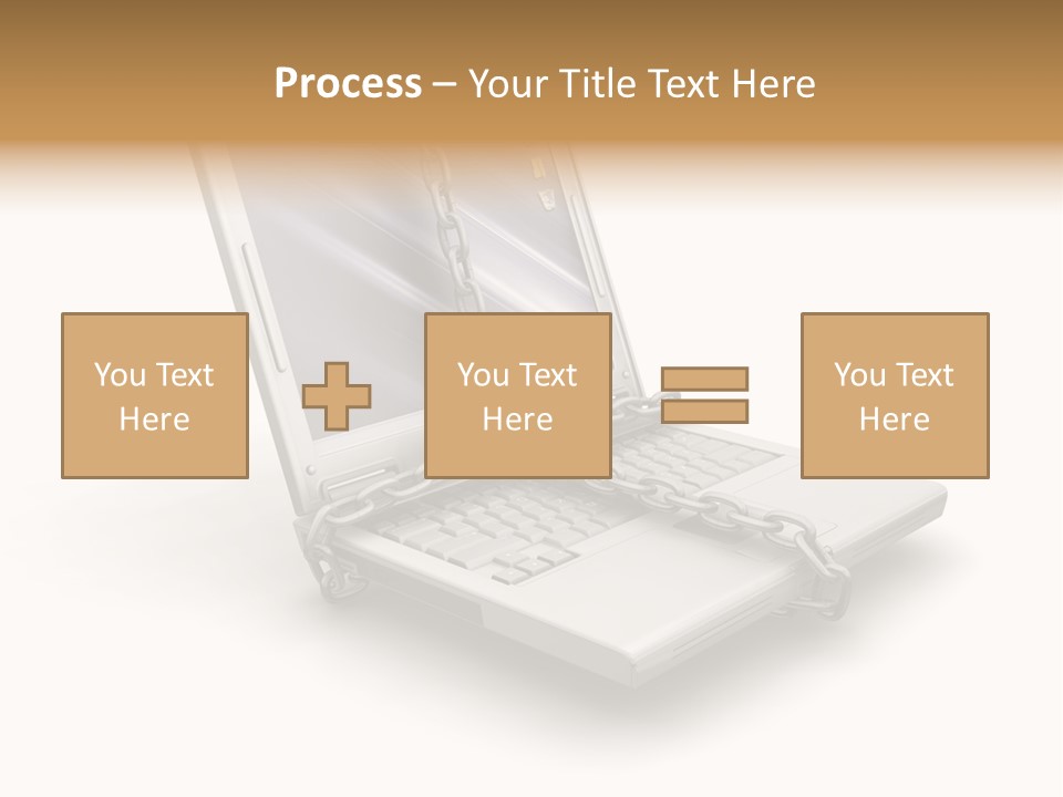 Secure Laptop White PowerPoint Template