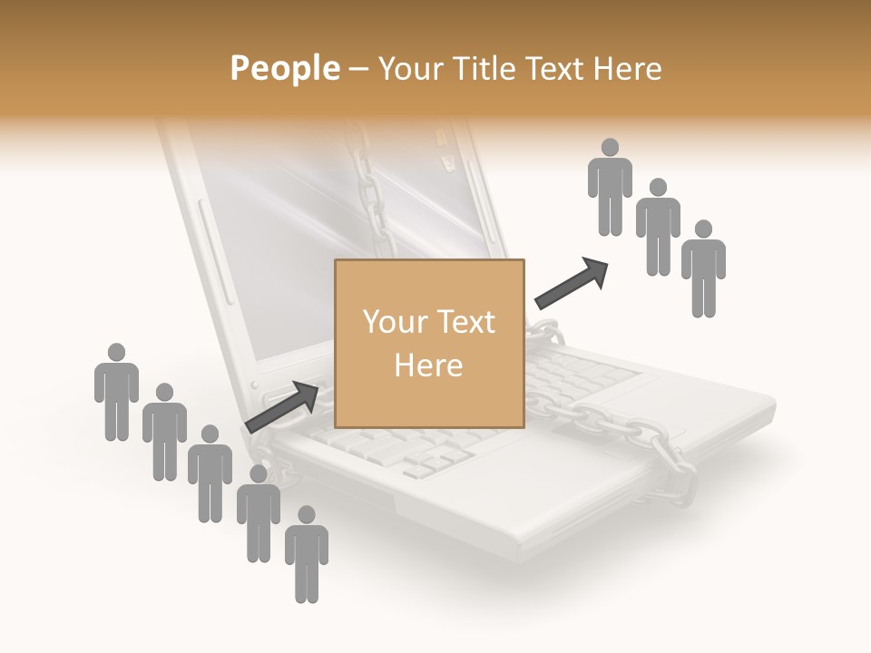 Secure Laptop White PowerPoint Template