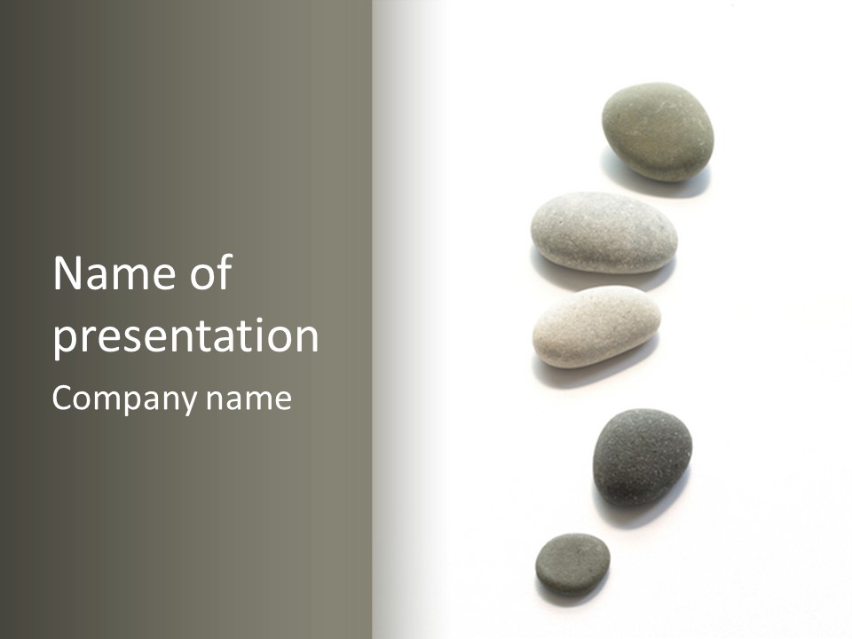 Rocks Oval Beach PowerPoint Template