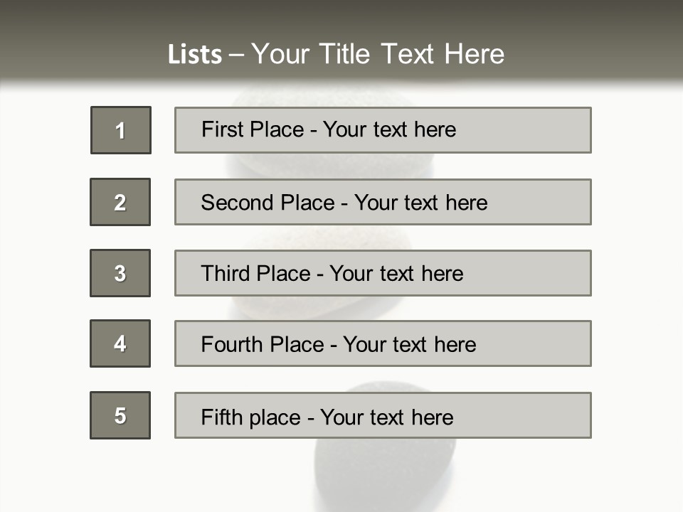 Rocks Oval Beach PowerPoint Template