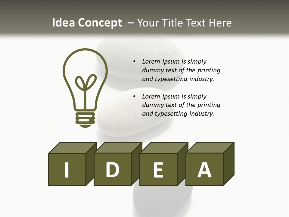 Rocks Oval Beach PowerPoint Template