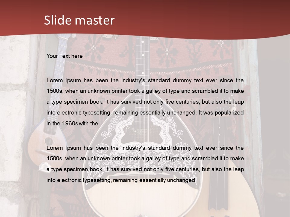 Greece Music Lyra PowerPoint Template