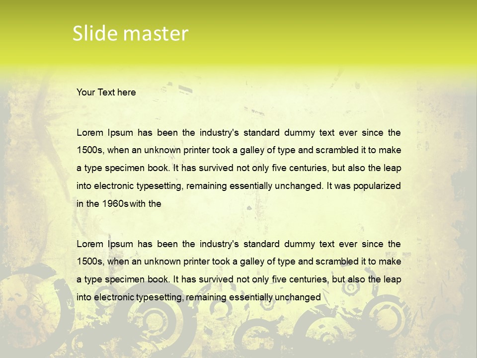 Edges Handled Damaged PowerPoint Template