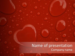 Love Drops Round PowerPoint Template