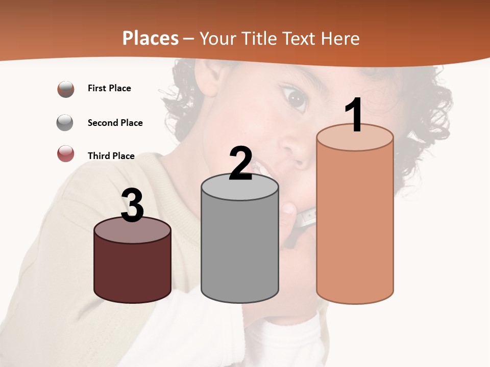 Lying Confident Toddler PowerPoint Template