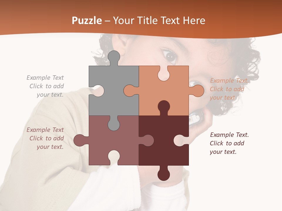 Lying Confident Toddler PowerPoint Template