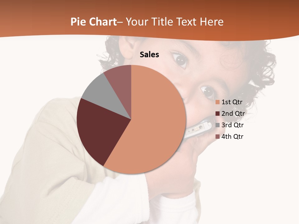 Lying Confident Toddler PowerPoint Template