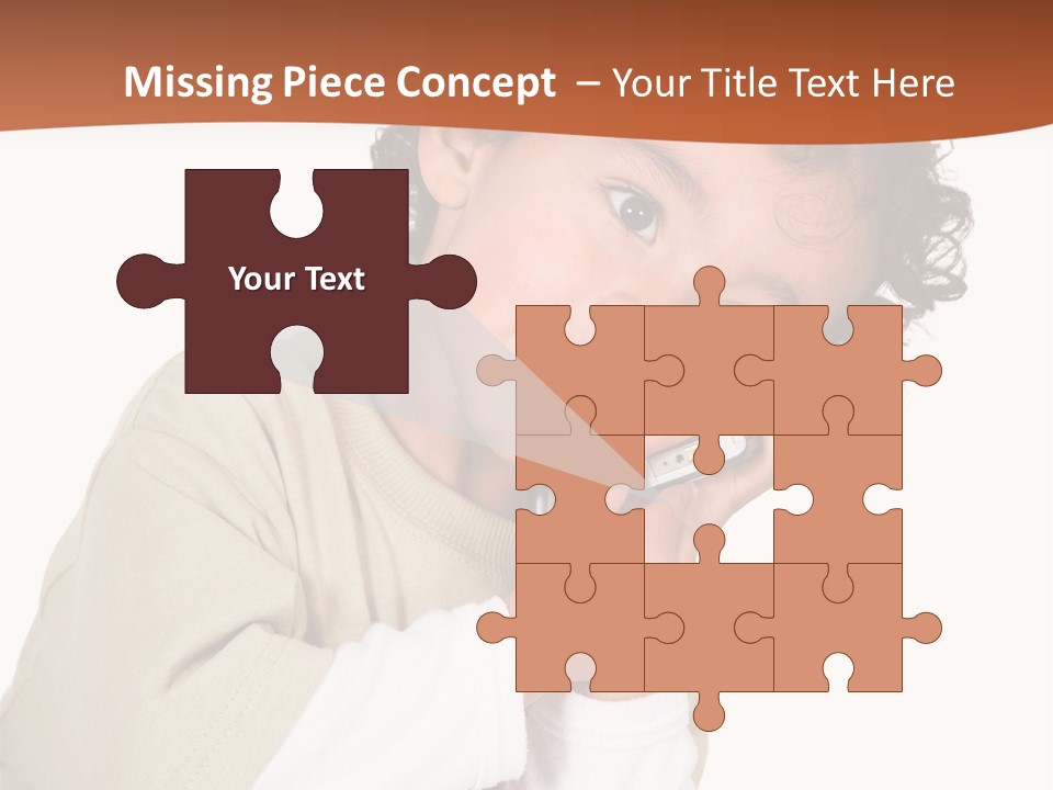 Lying Confident Toddler PowerPoint Template