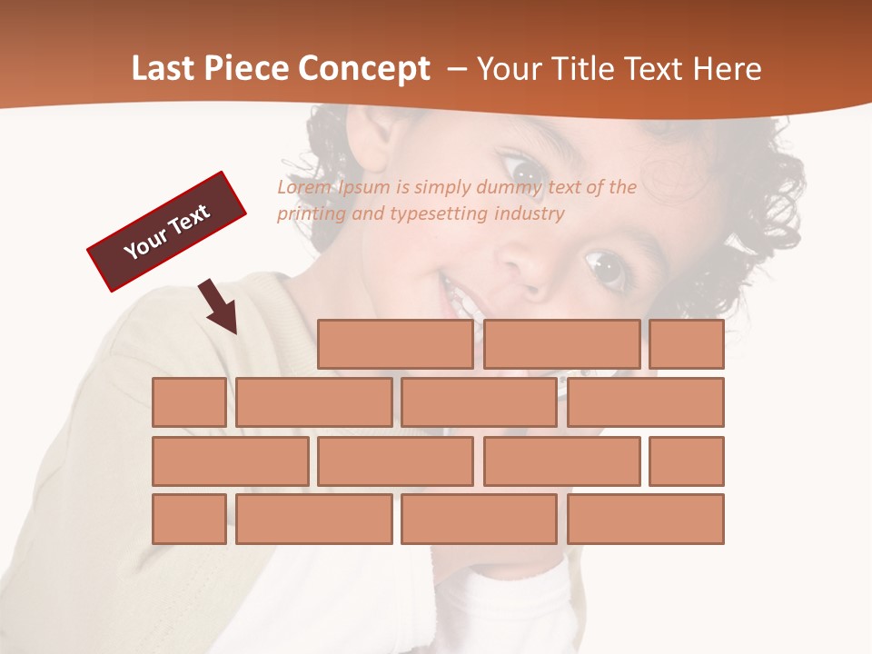 Lying Confident Toddler PowerPoint Template