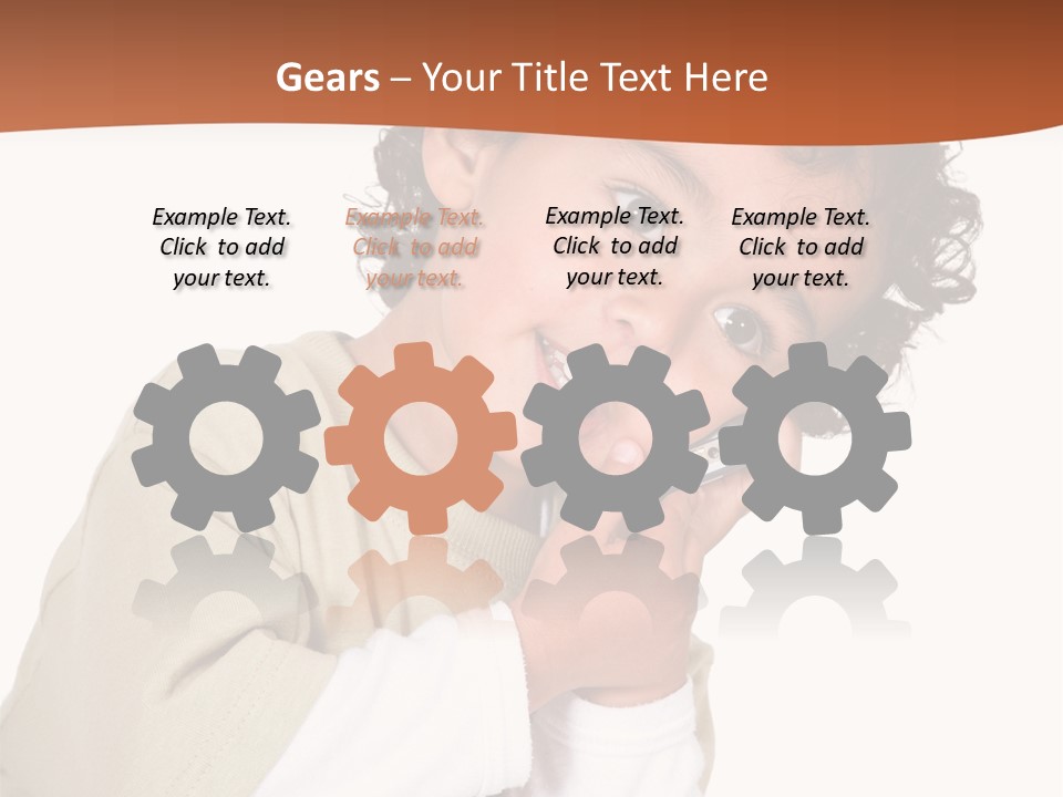 Lying Confident Toddler PowerPoint Template