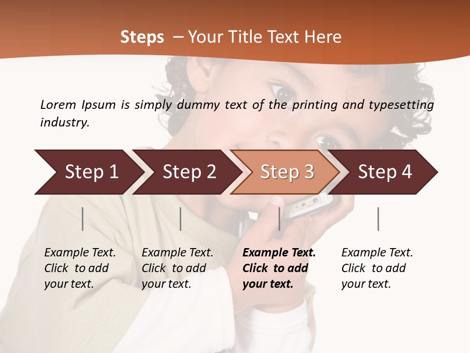 Lying Confident Toddler PowerPoint Template