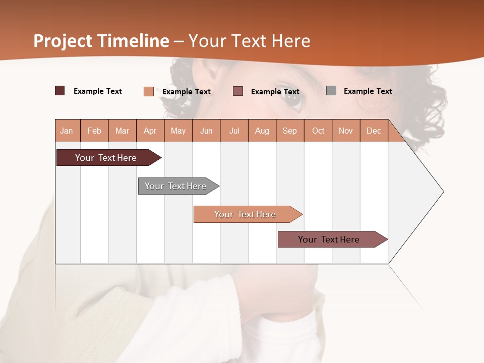 Lying Confident Toddler PowerPoint Template