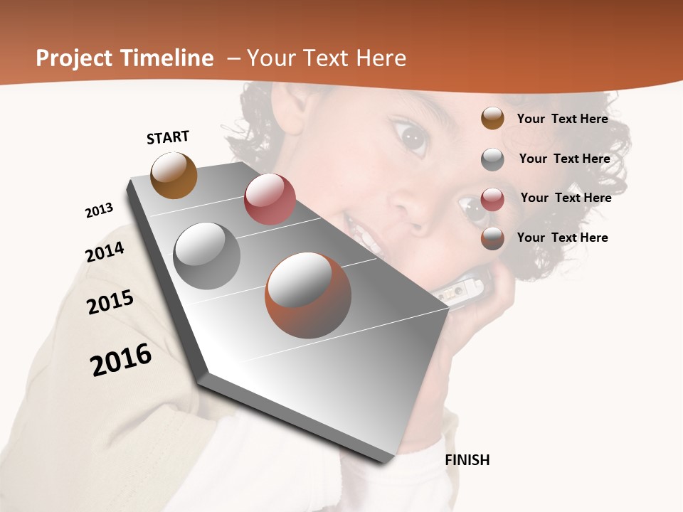 Lying Confident Toddler PowerPoint Template