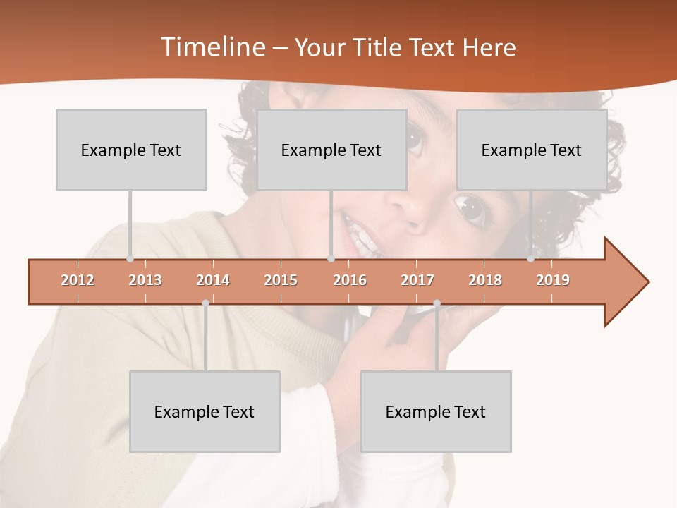 Lying Confident Toddler PowerPoint Template