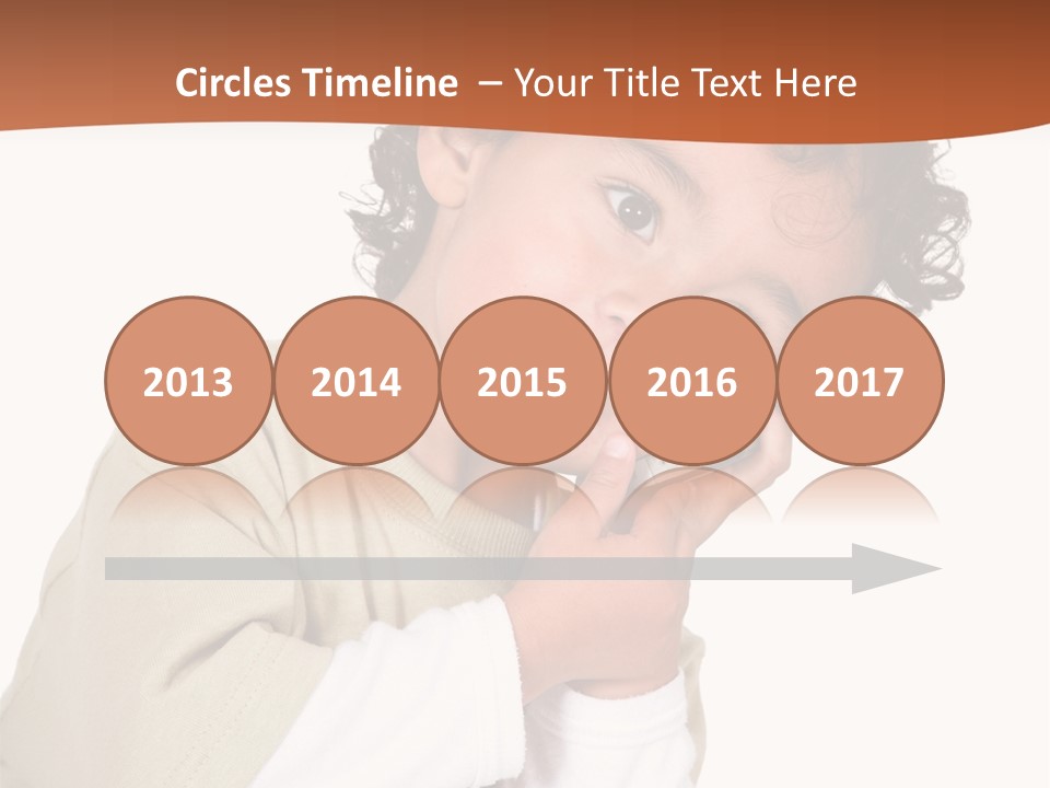 Lying Confident Toddler PowerPoint Template