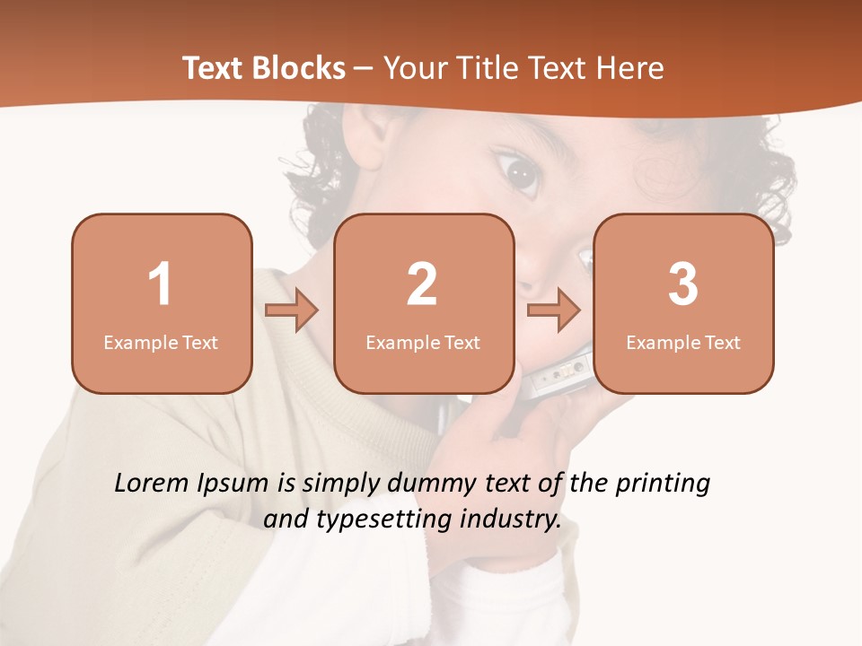 Lying Confident Toddler PowerPoint Template