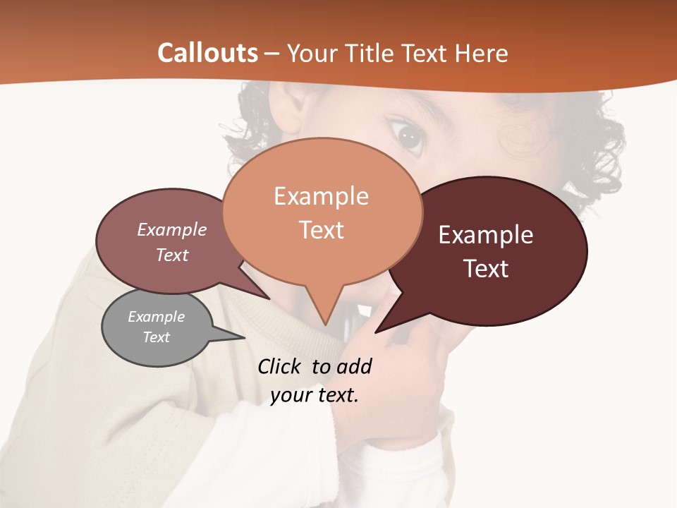 Lying Confident Toddler PowerPoint Template