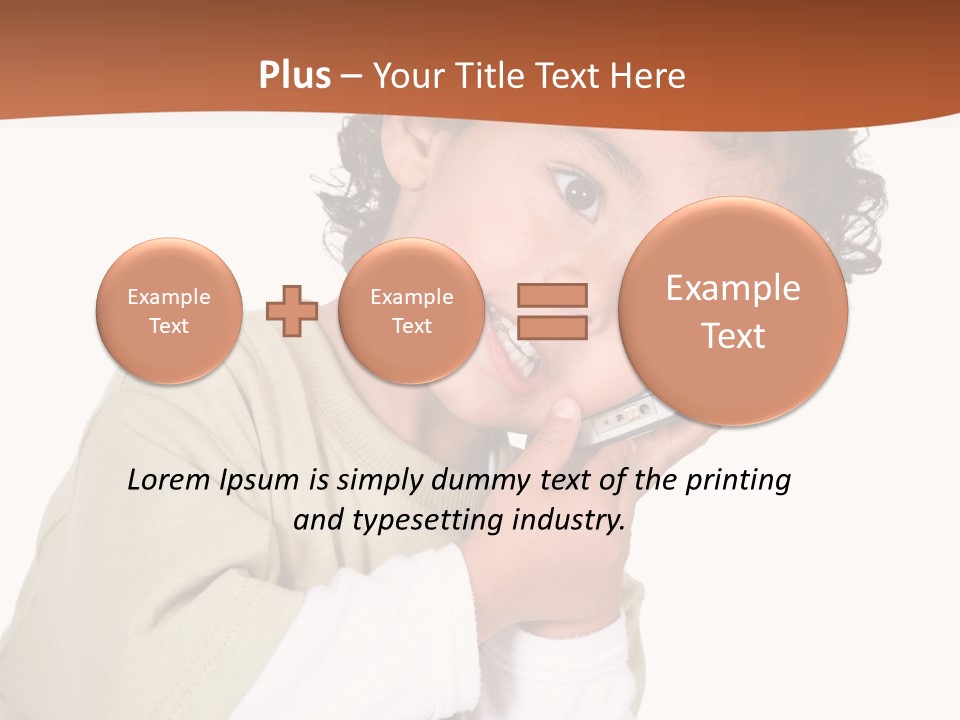 Lying Confident Toddler PowerPoint Template