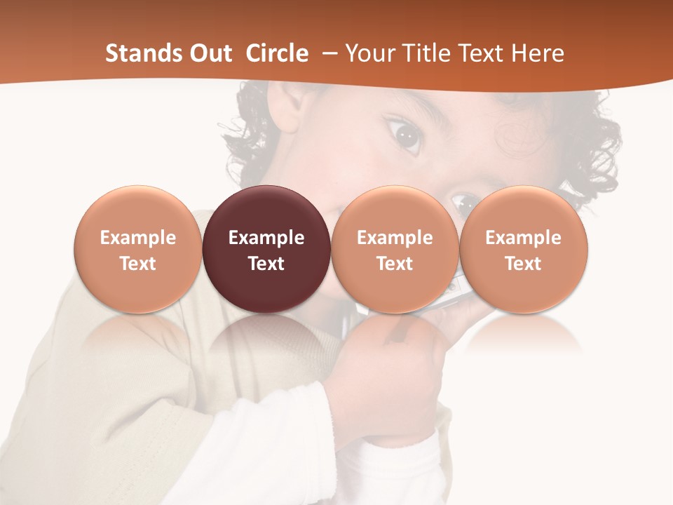 Lying Confident Toddler PowerPoint Template