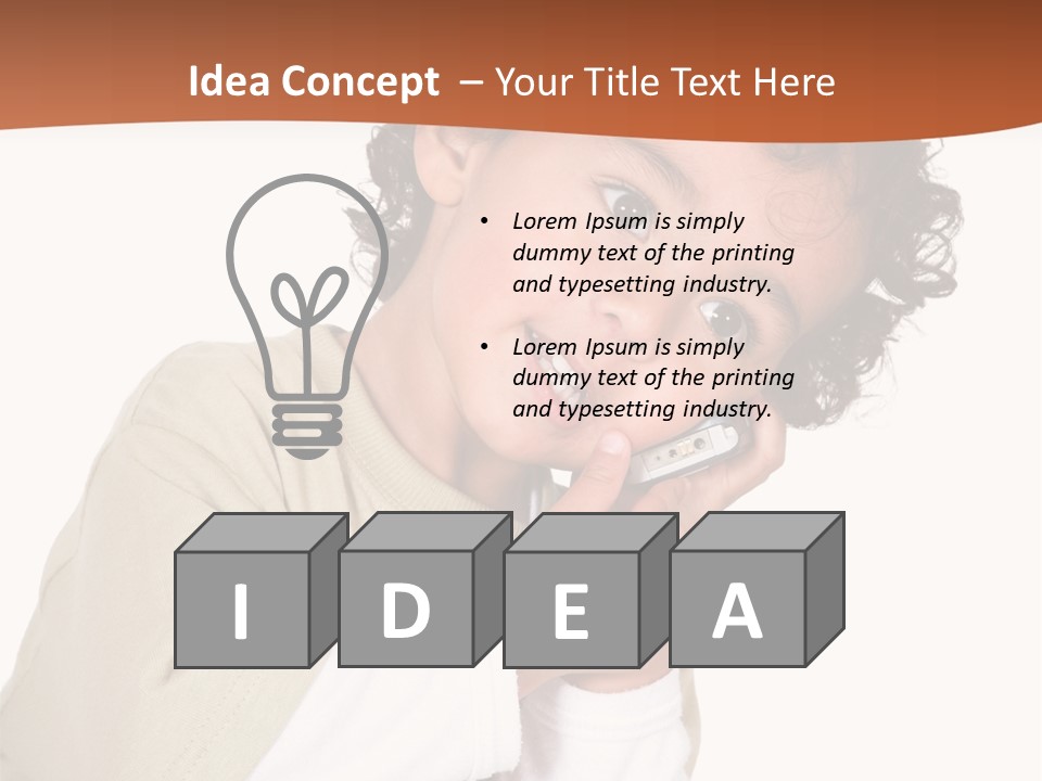 Lying Confident Toddler PowerPoint Template