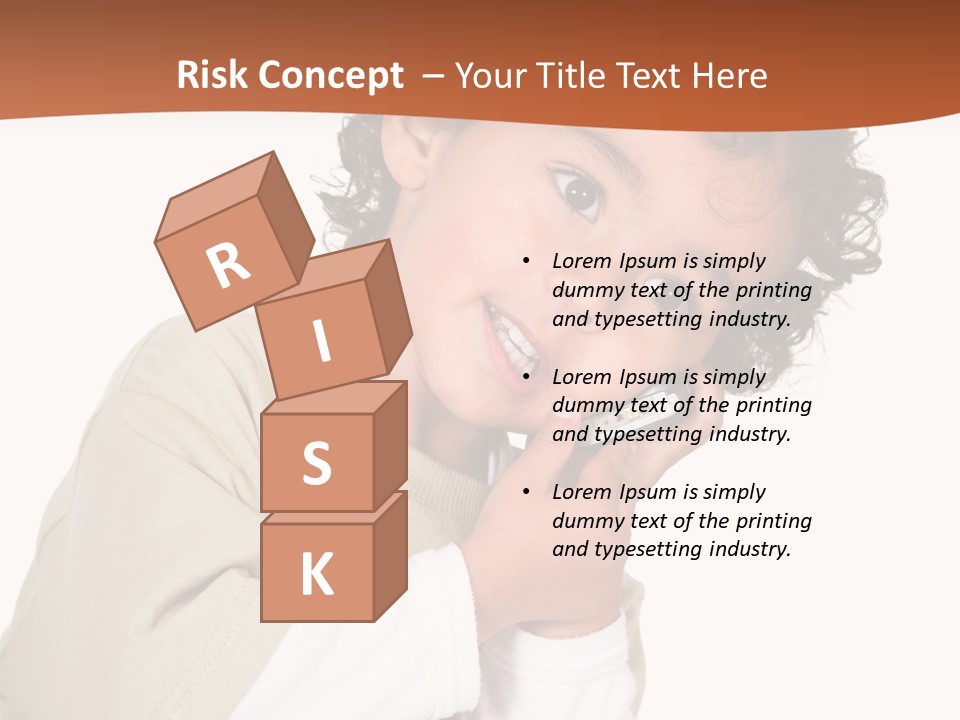 Lying Confident Toddler PowerPoint Template