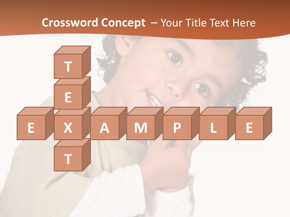 Lying Confident Toddler PowerPoint Template