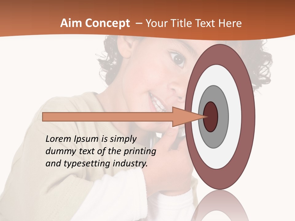 Lying Confident Toddler PowerPoint Template