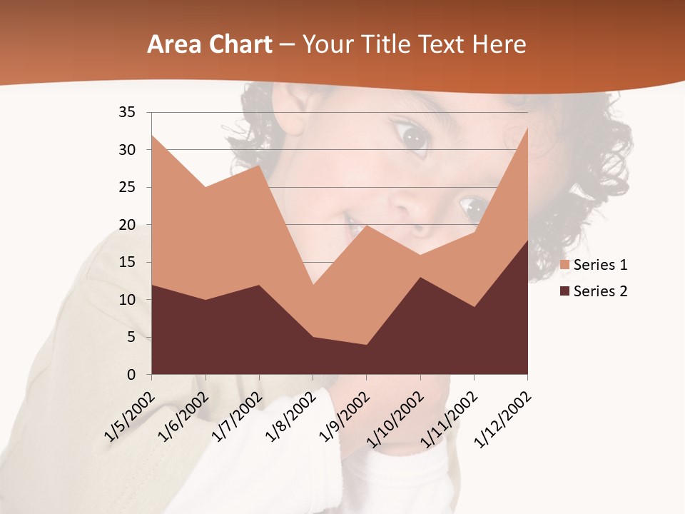 Lying Confident Toddler PowerPoint Template