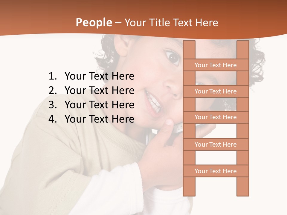 Lying Confident Toddler PowerPoint Template