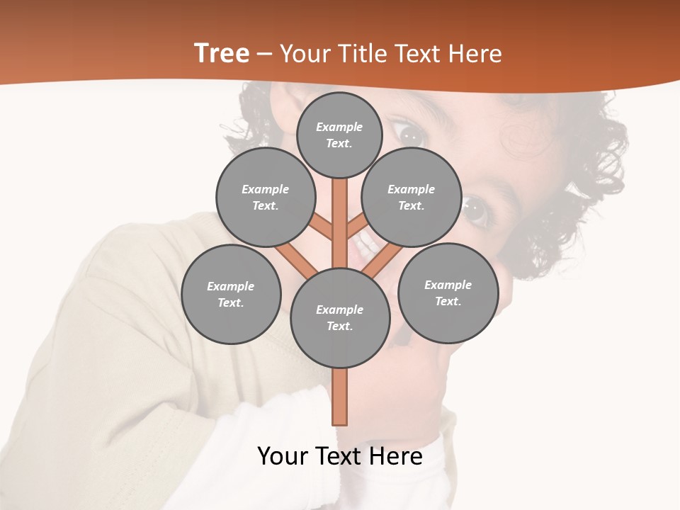 Lying Confident Toddler PowerPoint Template