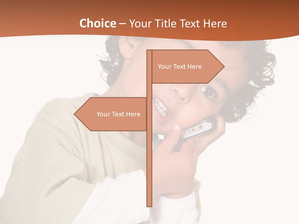 Lying Confident Toddler PowerPoint Template