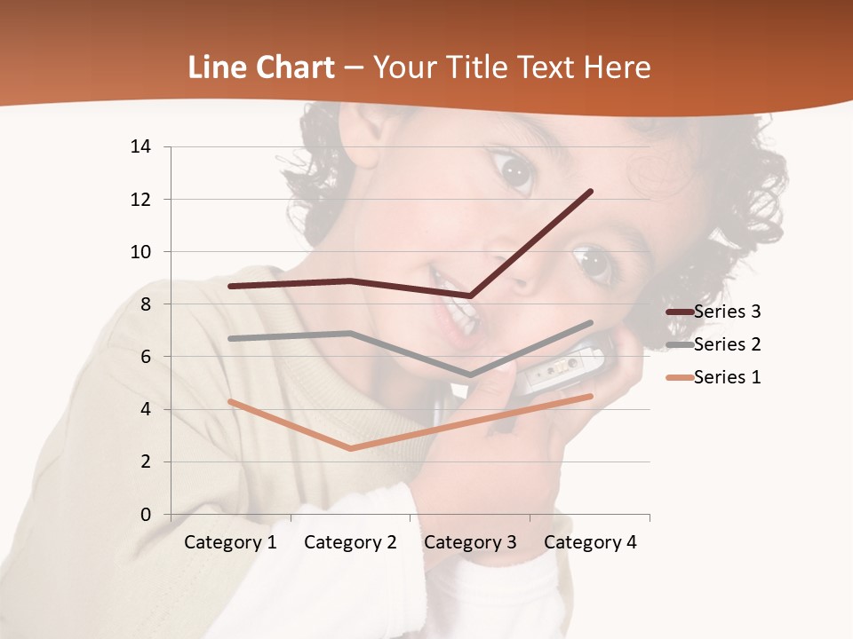 Lying Confident Toddler PowerPoint Template