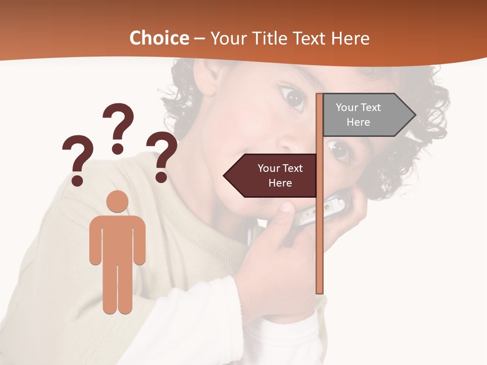 Lying Confident Toddler PowerPoint Template