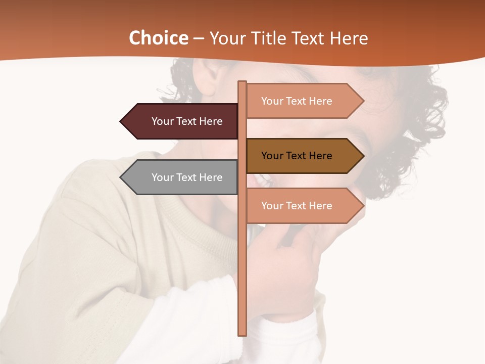 Lying Confident Toddler PowerPoint Template