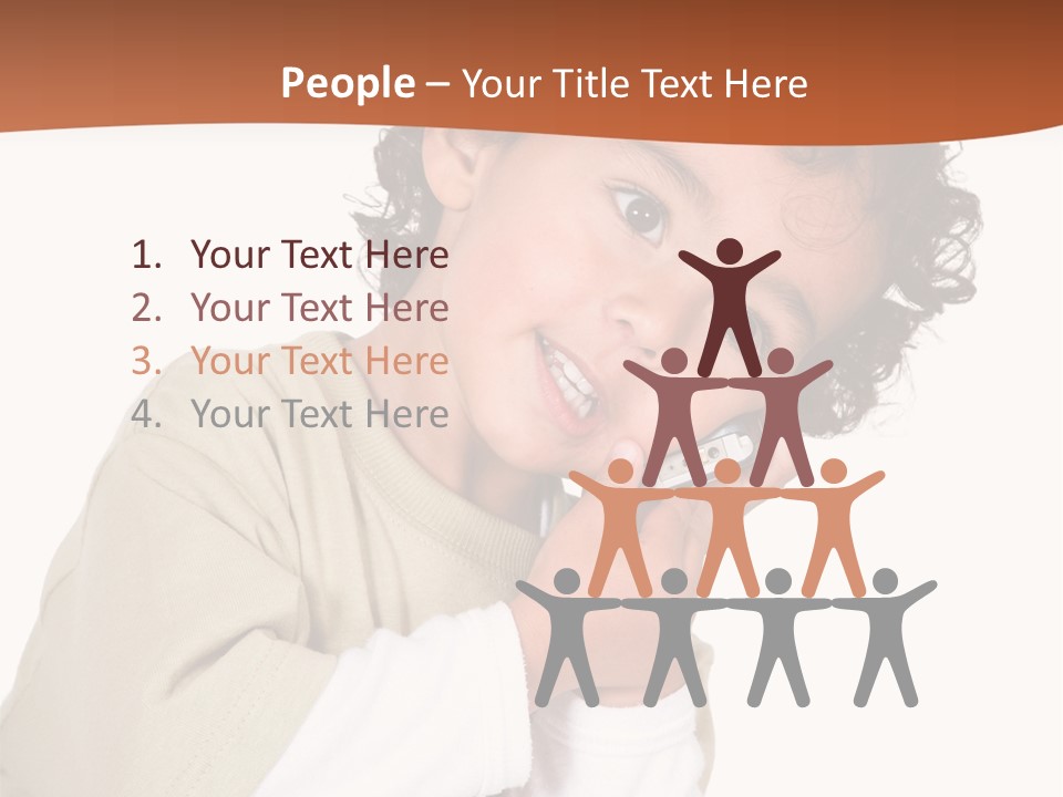 Lying Confident Toddler PowerPoint Template