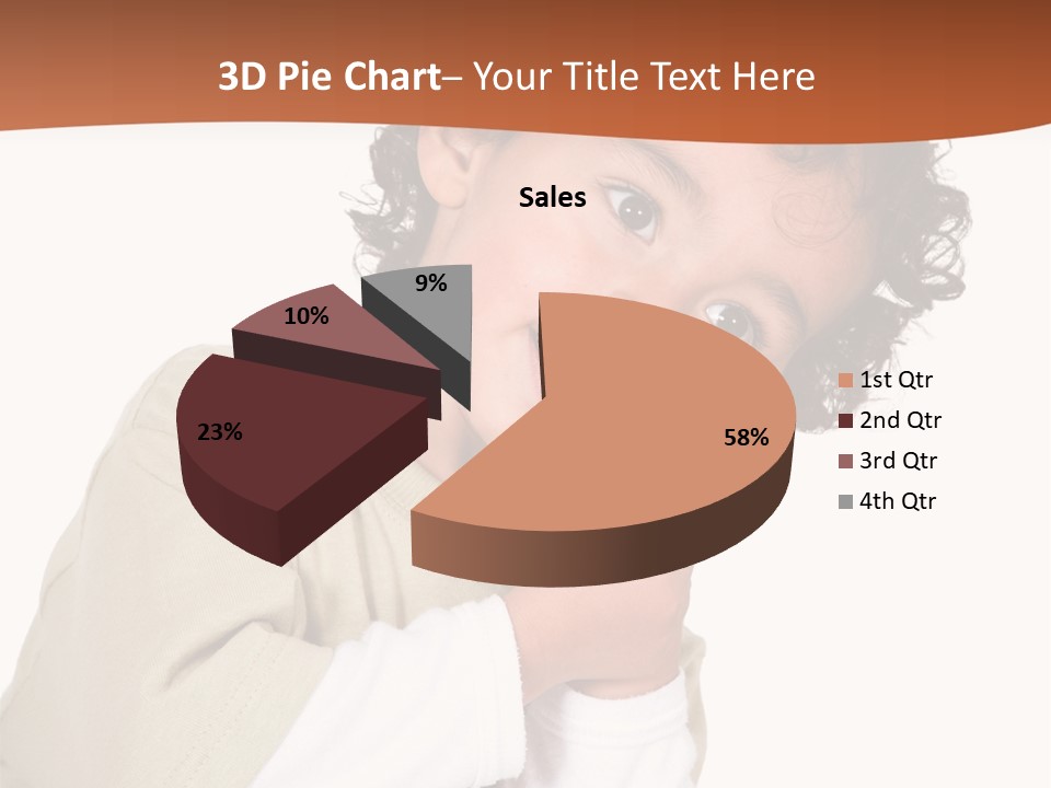 Lying Confident Toddler PowerPoint Template