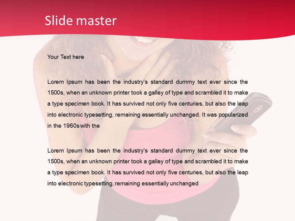 Individual Body Businesswoman PowerPoint Template