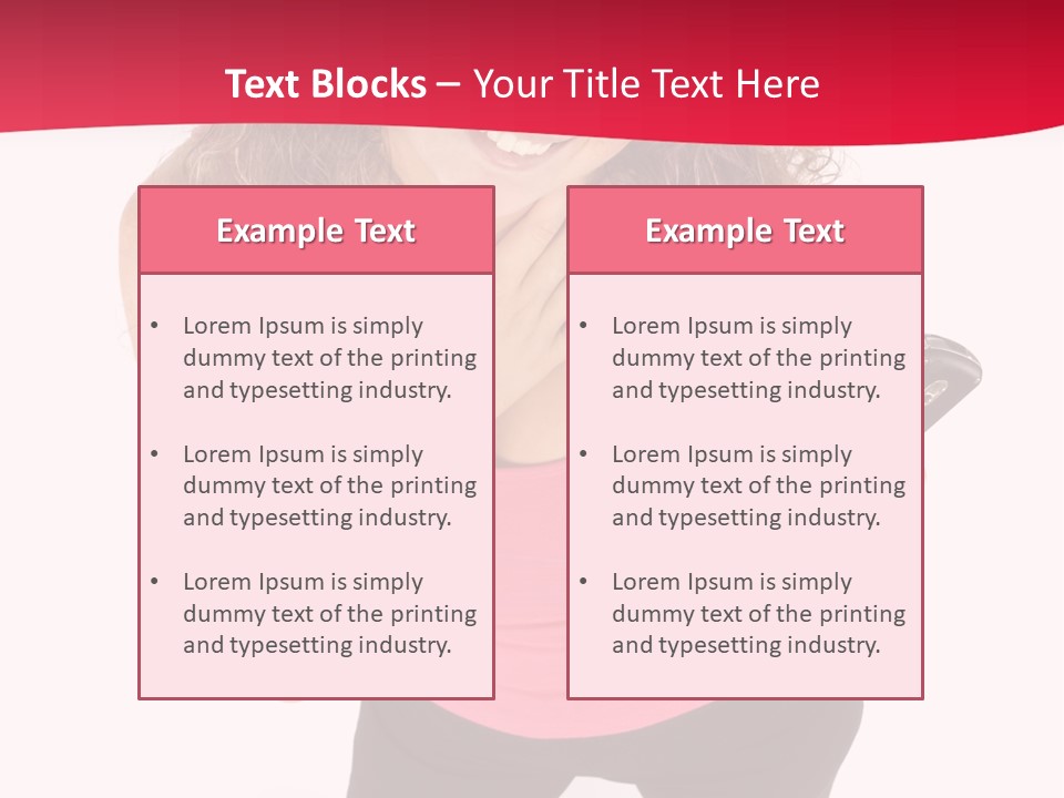Individual Body Businesswoman PowerPoint Template