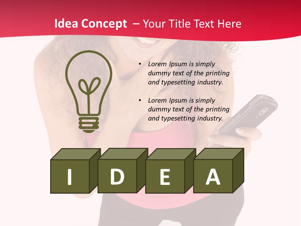 Individual Body Businesswoman PowerPoint Template