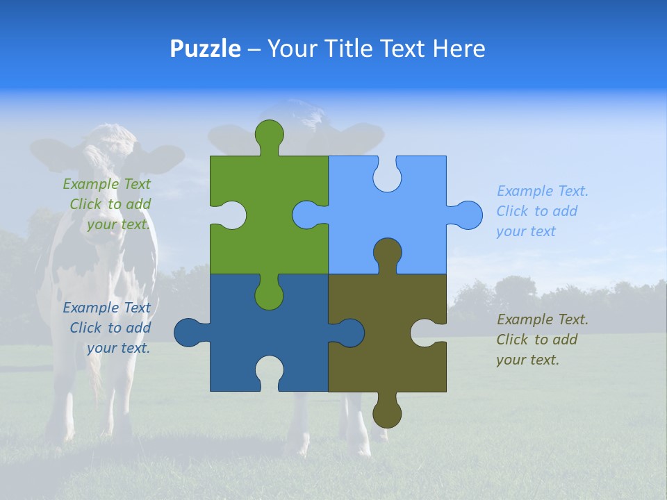 Agriculture Grazing Fresian PowerPoint Template