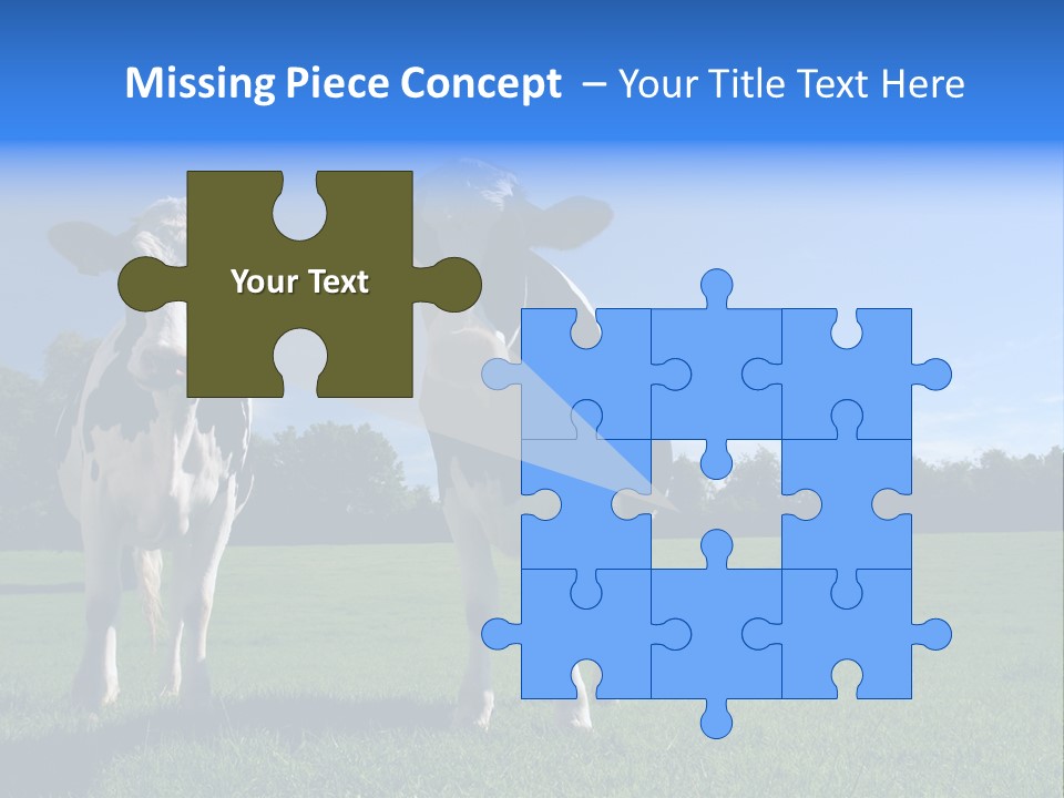 Agriculture Grazing Fresian PowerPoint Template
